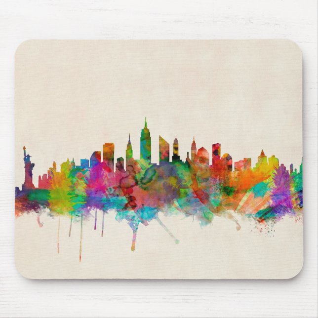Mousepad Arquitectura da cidade da skyline da Nova Iorque (Frente)