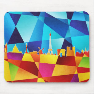 Mousepad Arquitectura da cidade da skyline de Paris France