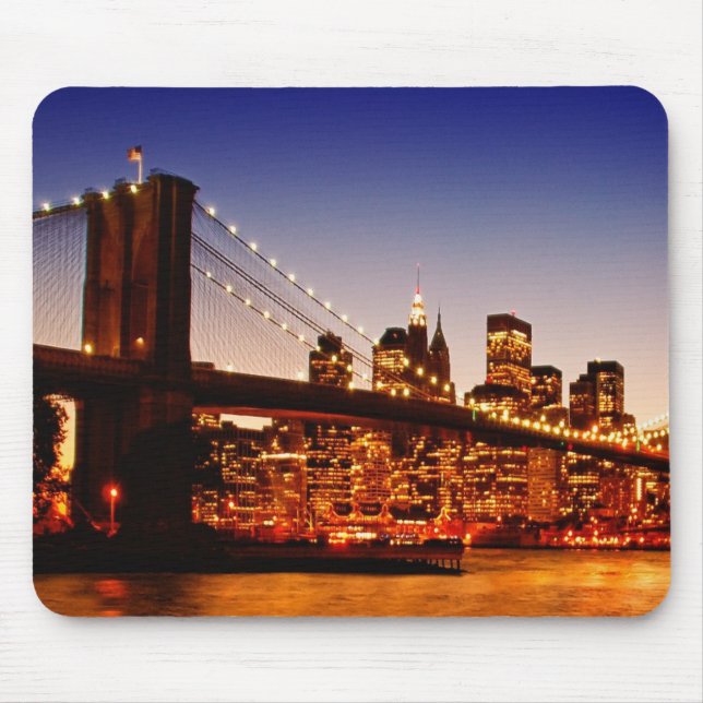 Mousepad Arquitectura da cidade de New York com a ponte (Frente)