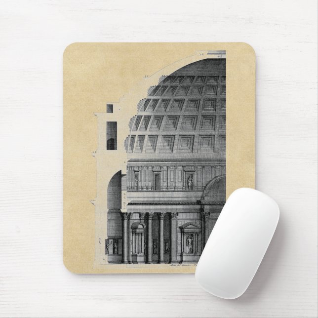 Mousepad Arquitetura Clássica do Panteão Romano (Com mouse)