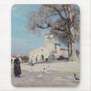 Mousepad Arquitetura de Aldeia Paisagem da Bretanha
