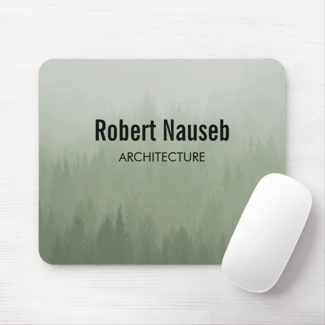 Mousepad Arquitetura de floresta de nevoeiro cinza (Com mouse)