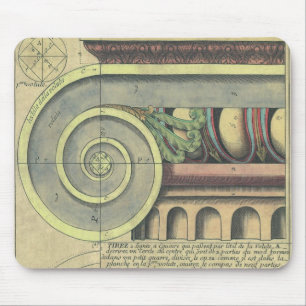 Mousepad Arquitetura do vintage; Volute principal por