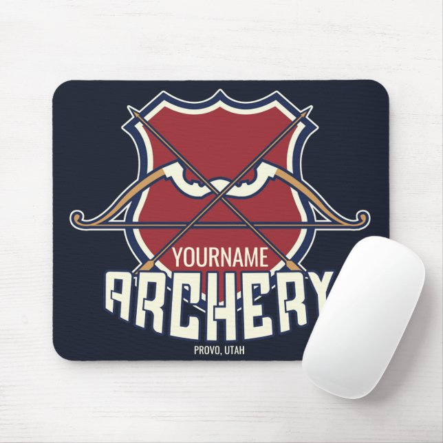 Mousepad Arquivamento de NOME Personalizado Seta de Arco Re (Com mouse)