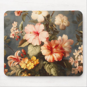 Mousepad Arranjo Floral Vintage Vibrante