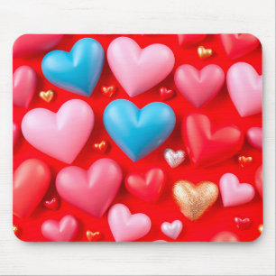 Mousepad Arranjo vívido de corações
