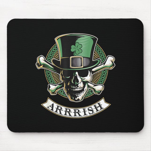 Mousepad Arrish Irish Rate St Patricks Day, Rate Men Funny  (Frente)