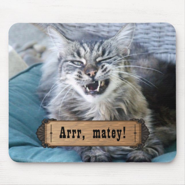 Mousepad Arrr Matey! Gato (Frente)