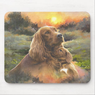Mousepad Arrumador irlandês com cachorrinho