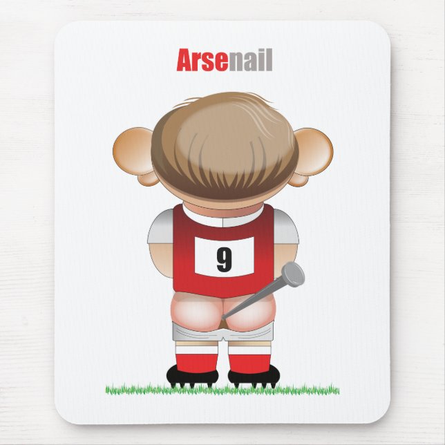 Mousepad ArseNail (Arsenal) - Pad Engraçado do Mouse de Fut (Frente)
