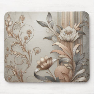 Mousepad Art Deco: Botânicos Elegantes e Luxo Geométrico