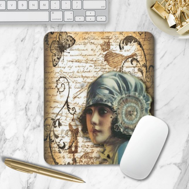 Mousepad Art Deco Gatsby Girl (Art Deco Gatsby Girl Paris fashionista Mouse Pad)