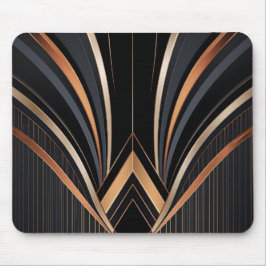 Mousepad Art Deco Metallic Geometric Elegance