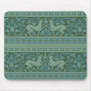 Mousepad Art Deco Nouveau Dog Nature Botânico: Padrão