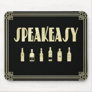 Mousepad Art deco rugindo a proibição fácil de usar da pala