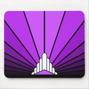 Mousepad Art deco sun em roxo