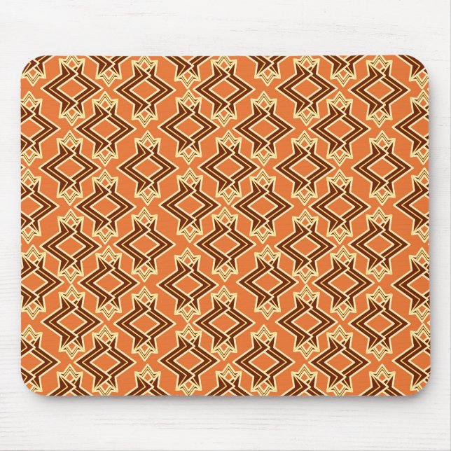 Mousepad Art Deco Wallpaper Padrão, Terracotta / Rua (Frente)