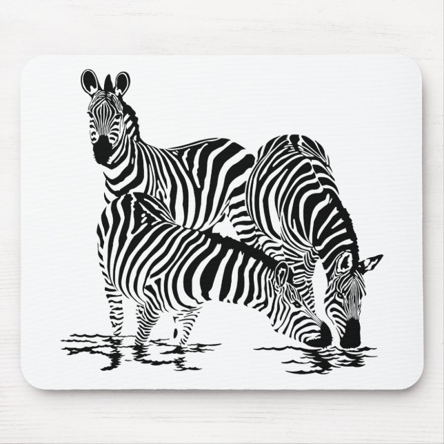 Mousepad Art Deco Zebra (Frente)
