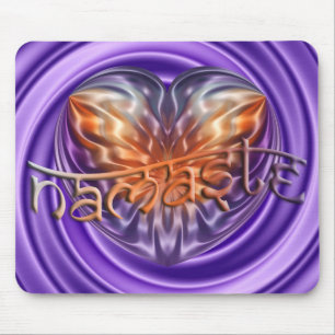 Mousepad ART Heart NAMASTE redemoinho violeta