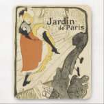 Mousepad Art Nouveau Dancer Jane Avril, Toulouse Lautrec<br><div class="desc">Ilustração de Vintage Art Nouveau publicando poster design com Jane Avril, Jardin de Paris, por Henri de Toulouse-Lautrec, 1893. Jane Avril (nascer Jeanne Richepin 1868-1943) foi uma das dançarinas de lata de lata mais famosas de uma boate em Montmartre e ficou famosa através das pinturas de Toulouse-Lautrec. Este anúncio mostra...</div>