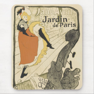 Mousepad Art Nouveau Dancer Jane Avril, Toulouse Lautrec