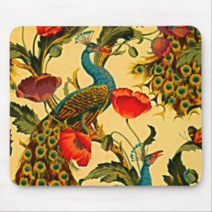 Mousepad Art Nouveau Elegance: Sidewall, The Peacock, 1896