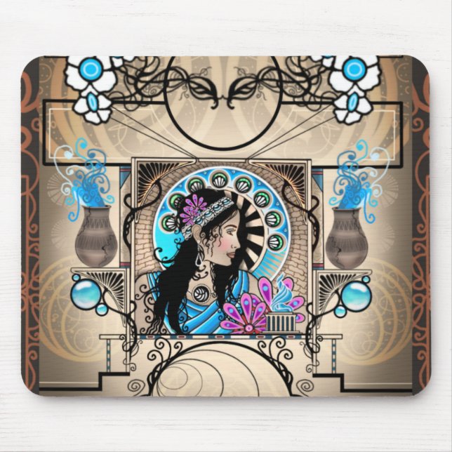 Mousepad Art Nouveau Pintura Mulher Samaritana (Frente)