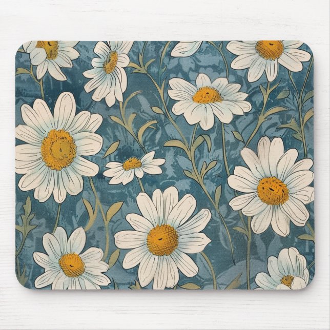Mousepad Art Nouveau Shasta Daisies (Frente)
