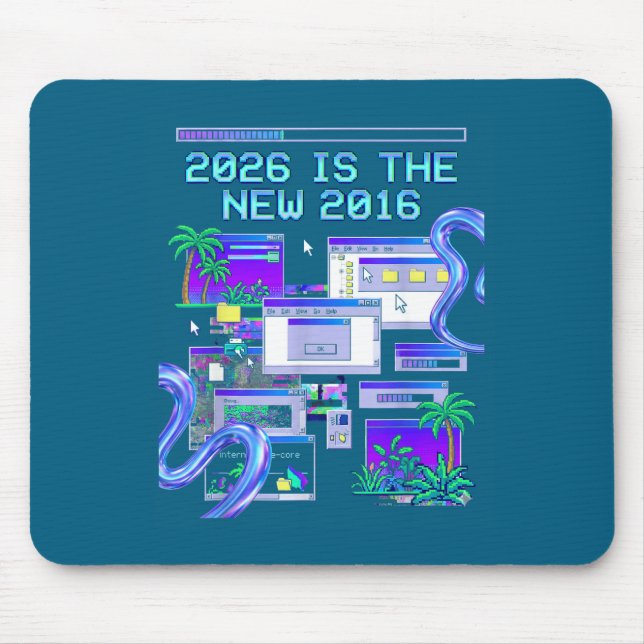 Mousepad Arte 2016 Vaporwave Pixel Estética Computacional (Frente)