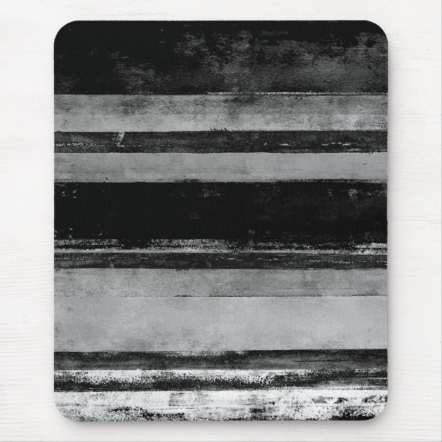 Mousepad arte abstracta "2AM" preto e branco (Frente)