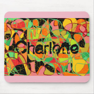Mousepad arte abstracta Charlotte do tvshow preto órfão