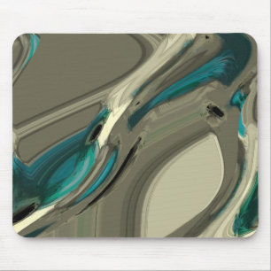 Mousepad Arte abstracta cinzenta e azul