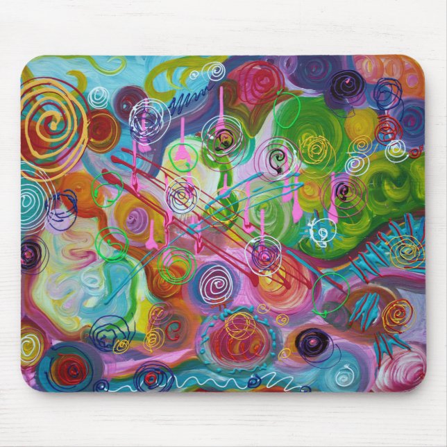 Mousepad Arte abstracta colorida (Frente)