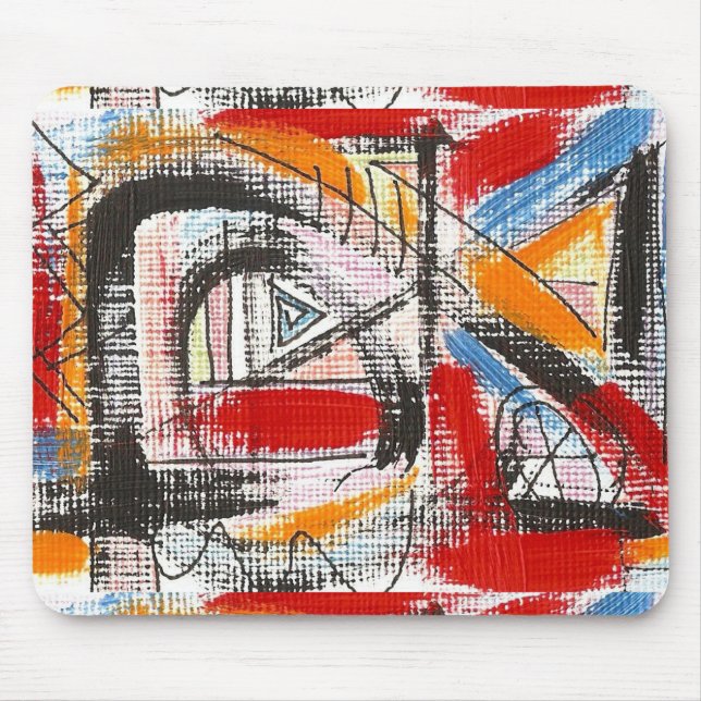 Mousepad Arte abstracta pintada terceira Olho-Mão (Frente)