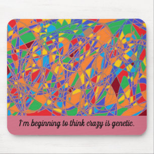 Mousepad arte abstracta preta órfão que começa a diluir