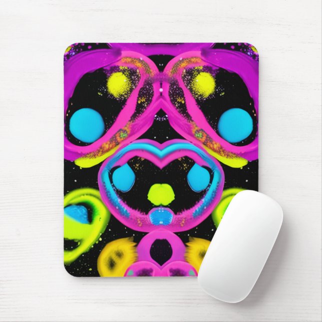 Mousepad arte abstrata brilhante (Com mouse)