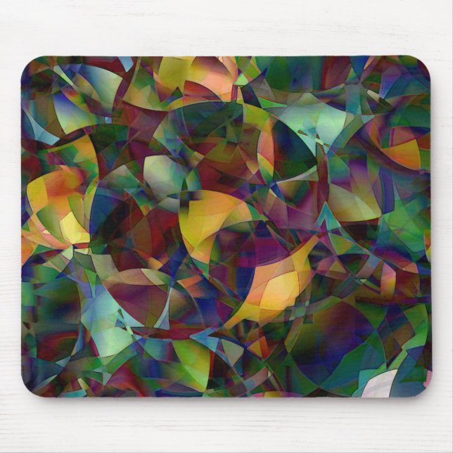 Mousepad Arte Abstrata Colorida e Kaleidoscópica (Frente)