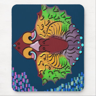 Mousepad Arte Abstrata de Peixe em Roteiro Tailandês | Supo