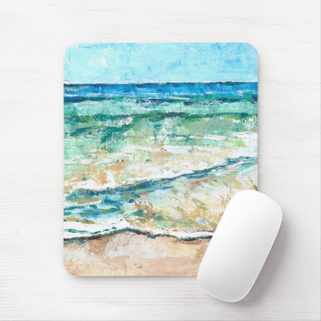 Mousepad Arte Abstrata de Praia (Com mouse)