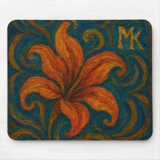 Mousepad Arte Abstrata de Tulipas (Frente)