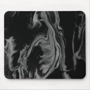 Mousepad Arte abstrata em preto e branco em um computador g