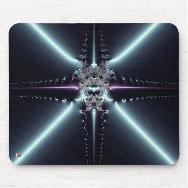 Mousepad Arte abstrata estrela azul (Frente)