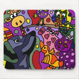 Mousepad Arte abstrata impressionante dos animais