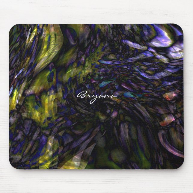 Mousepad Arte abstrata moderna salpico de cor artística col (Frente)