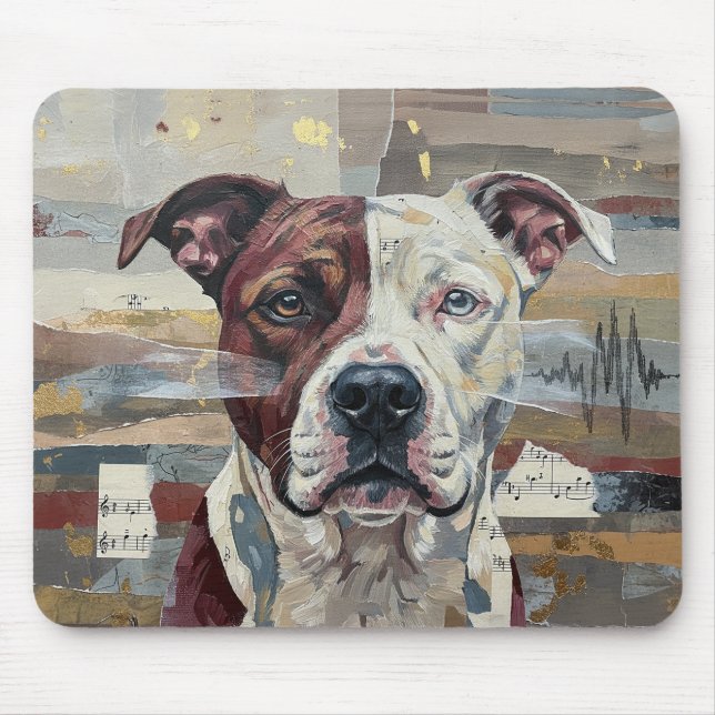 Mousepad Arte abstrata Pitbull Versão 1 (Frente)