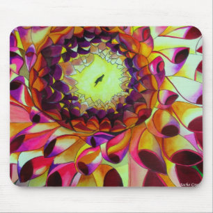 Mousepad Arte abstrata roxa Dahlia