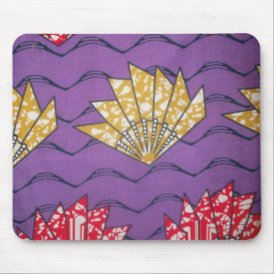Mousepad Arte abstrato africana: Ondas de Paixão Roxas