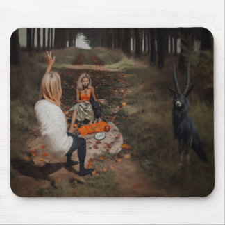 Mousepad Arte AI oculta no oculto médio das testemunhas psí