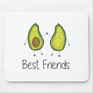 Mousepad Arte Amiga da Imagem de Cartoon Verde Avocado