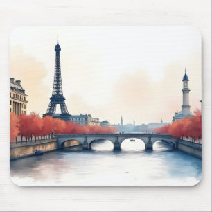 Mousepad Arte aquarela de Paris